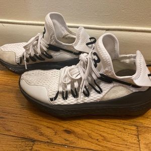 Y-3 Kusari white/black black sole size 4 1/2 women/kids